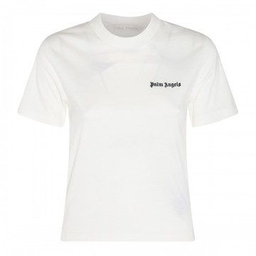 Palm Angels - White And Black Cotton T-shirt M