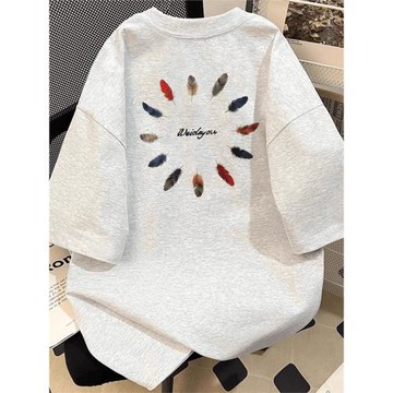 【320克重磅純棉】美式休閑短袖t恤男女夏季潮牌百搭情侶ins風T恤