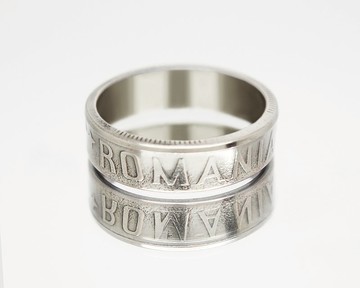 羅馬尼亞硬幣戒指 10 巴尼 2005-2021 羅馬尼亞硬幣戒指男士