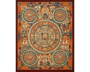 神圣宇宙曼荼罗唐卡——象征平衡、和谐与统一