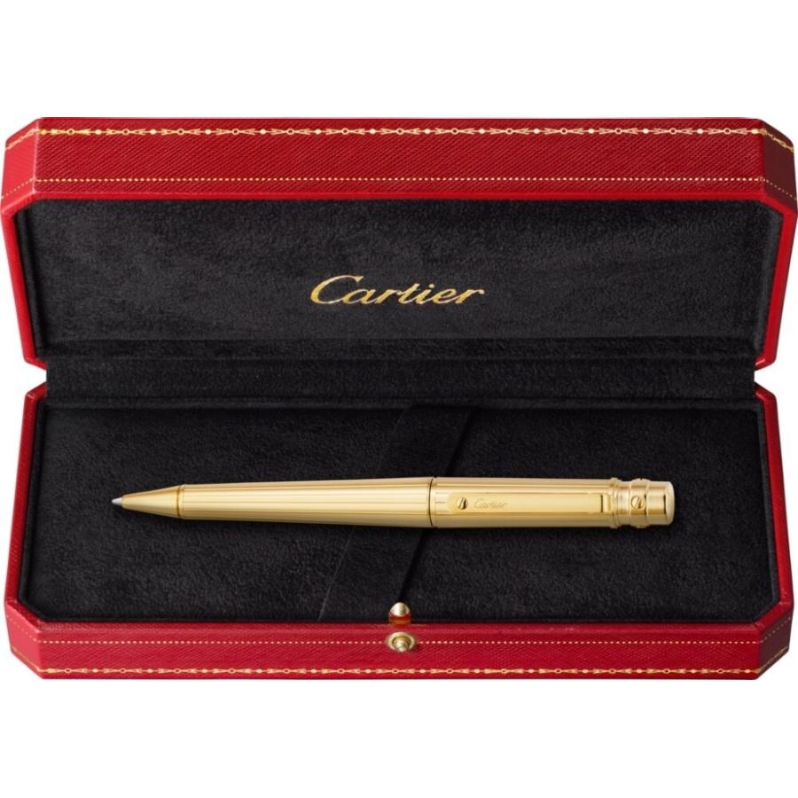 カルティエ CARTIER ボールペン ゴールド エングレービング ゴールドフィニッシュ