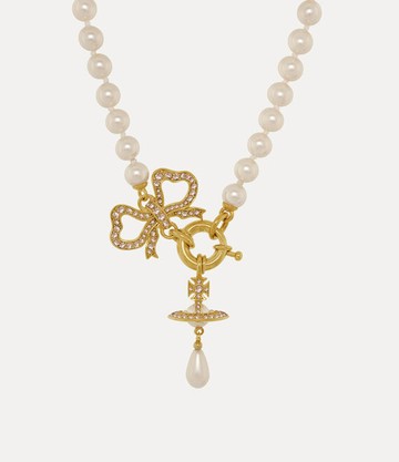 Vivienne Westwood Rigoberta Pearl Necklace Gold-vintage-rose-crystal-creamrose-pearl Gold-vintage-rose-crystal-creamrose-pearl Women