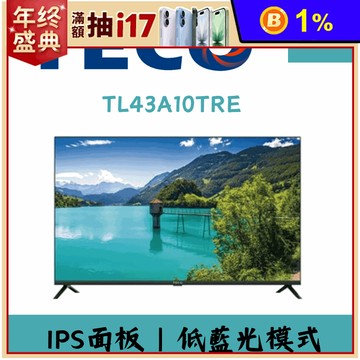 【TECO 東元】43型LED液晶顯示器/電視 含拆箱定位TL43A10TRE