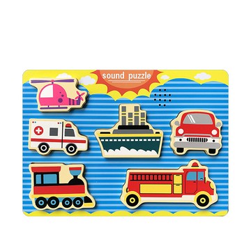 Kes B 有聲立體拼圖 交通工具 2239  1個  6片  混和顏色