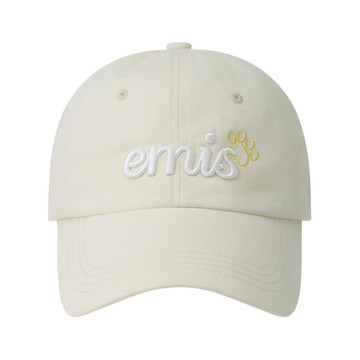韓國 emis LETTERING LOGO BALL CAP 腳掌刺繡棒球帽 象牙色 IVORY