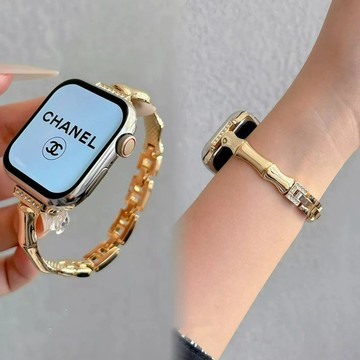 春夏竹節鏈條 金屬手鏈  適用 Apple Watch 11 錶帶 s10 9 8 7 6 SE 蘋果手錶錶帶 42mm