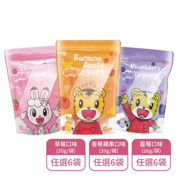 【京田製菓】巧虎寶寶乳酸菌優格餅乾X6袋 香蕉蘋果/藍莓/草莓口味任選