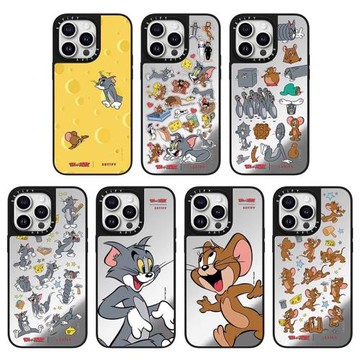 caseti聯名貓和老鼠湯姆杰瑞適用iPhone蘋果16/15/14p/13/12p/17/promax/plus手機殼套磁吸magsafe保護殼鏡面