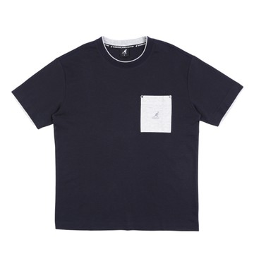 KANGOL 短T 深藍 微落肩 口袋T 短袖 中性 6625101980