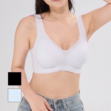 [家速配]冰淬無痕提托內衣-藍XL