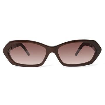 EXTe 義大利 質感造型框太陽眼鏡 / 咖 EX12S557