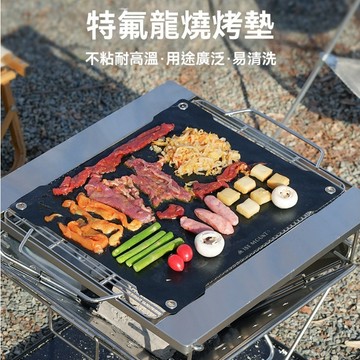 ISE 燒烤墊 耐便攜高溫烤肉墊 特氟龍燒烤墊 不沾摺疊 玻璃纖維 烤肉 燒烤墊