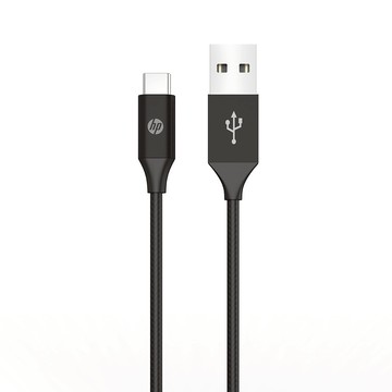 hp 惠普 Type-C 快充 鋁合金編織數據線 27W USB 2.0  3m  1個  黑色