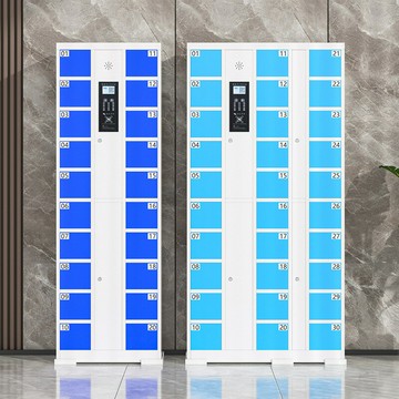 手機存放櫃人臉識別指紋密碼帶鎖存包櫃收納保管箱智能管理儲物櫃[DD200209]