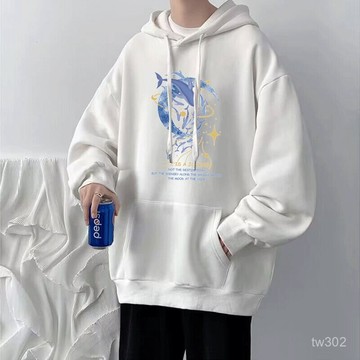 M-8XL 臺灣出貨 情侶刷毛連帽印花大學T 情侶裝流行刷毛款男潮版港風寬鬆版 帽T 大學T 印花T 長T 帽T