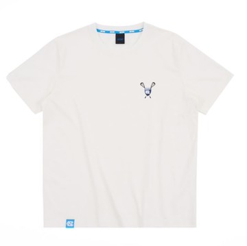 NCAA 中性 北卡羅來納 白藍 基本涼感 球拍印花 短袖 男女 7325101600