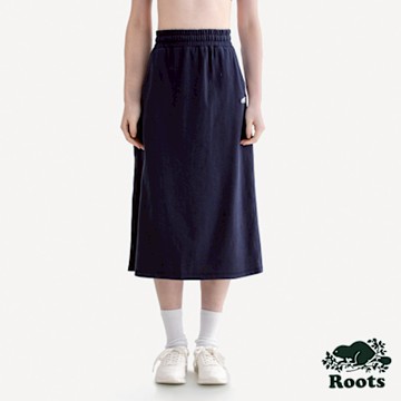 Roots女裝- SUPER ROOTS 中長裙-軍藍色