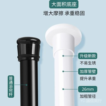 💯可開發票#浴室浴簾佈門簾窗簾佈衛生間防水加厚隔斷簾免打孔伸縮浴簾桿套裝