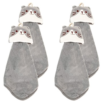 收納貓擦手巾 40 x 21cm 灰白  2條  2組