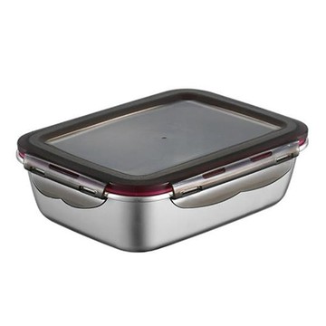 304不鏽鋼 趣味保鮮盒 好洗不留異味 輕巧不變色  1個  長方形 2.9L