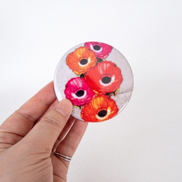 手鏡（銀蓮花，76mm尺寸）