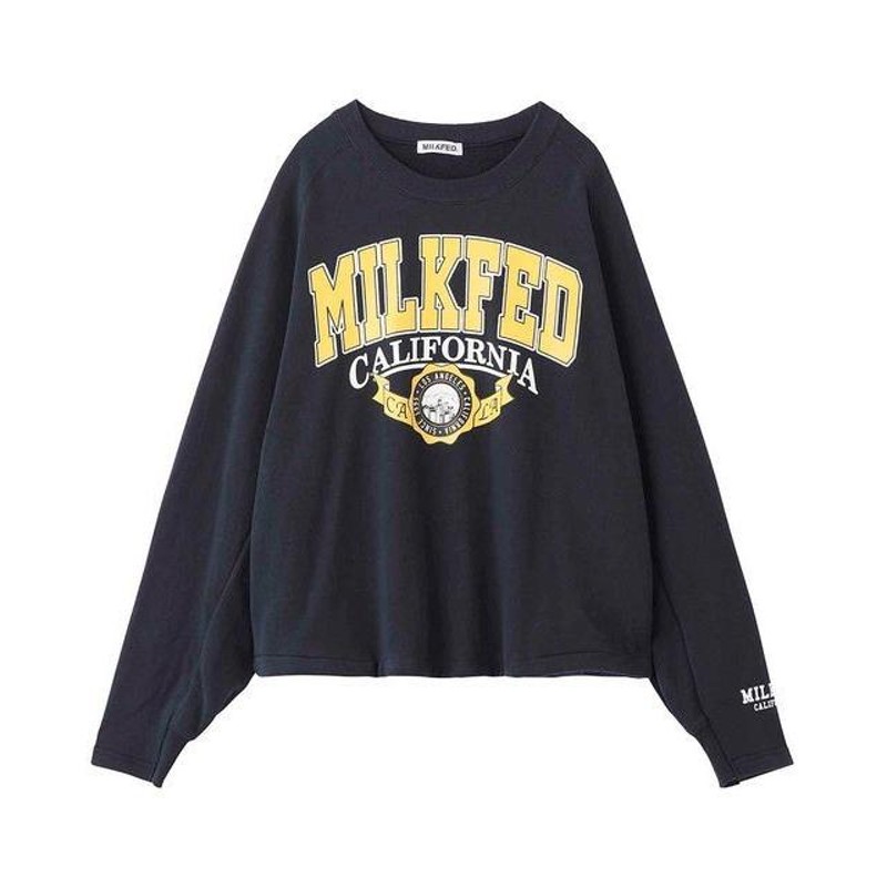 ミルクフェド MILKFED. COLLEGE LOGO SWEAT TOP カレッジ ロゴ ...