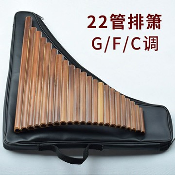 禮物興趣愛好 【22管苦竹排簫】G/F/C調左手低音羋月傳排笛吹奏樂器成人排蕭 可定制