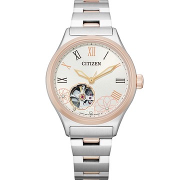 CITIZEN 星辰 LADYS系列 璀璨機械錶 聖誕節 禮物(PC1008-89A)-34mm