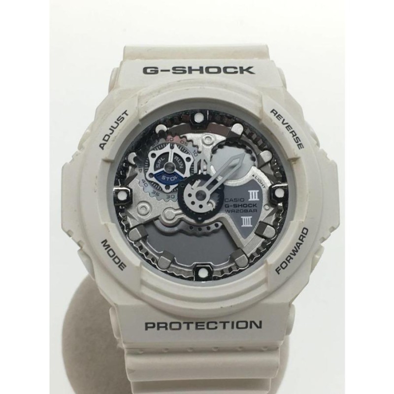 CASIO◇クォーツ腕時計・G SHOCK/デジアナ/WHT/WHT   LINEショッピング