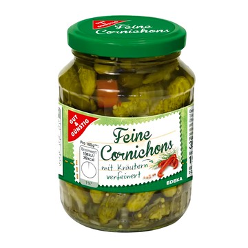 GUT&GÜNSTIG 精選酸黃瓜，含香草  190g  1罐