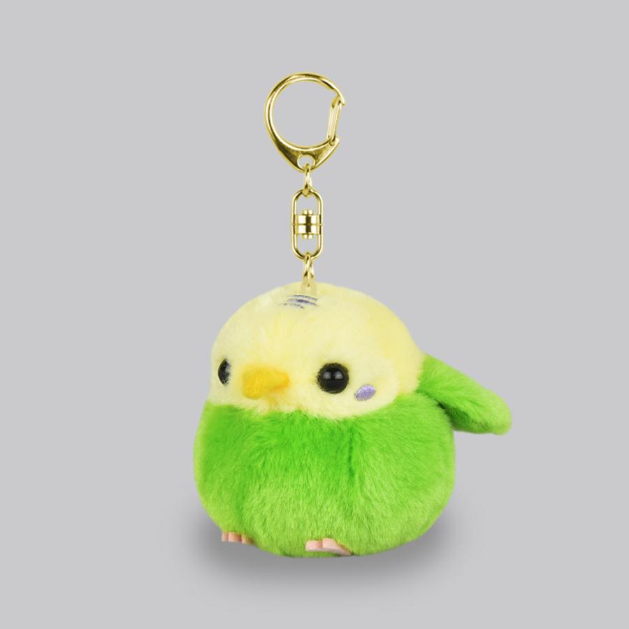 ふくふくことりマスコットキーホルダーセッキー（セキセイグリーン） Fuku-Fuku Kotori mascot keyholder Sekky (Green budgerigar):703412