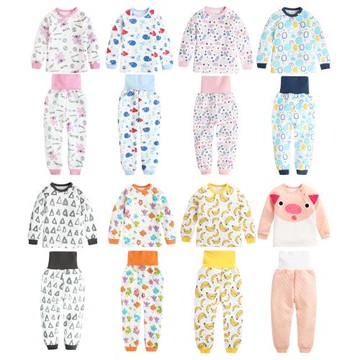 Augelute春秋新款男女兒童居家保暖睡衣寶寶護肚套裝70118