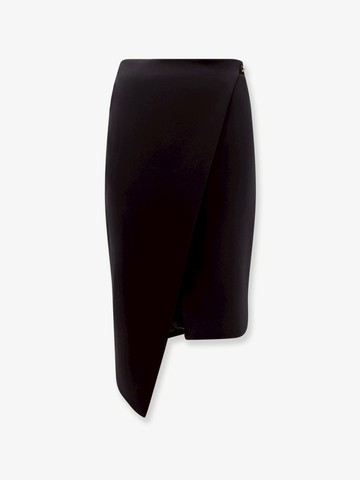 Asymmetrical viscose and wool skirt - ELISABETTA FRANCHI - gender_Woman