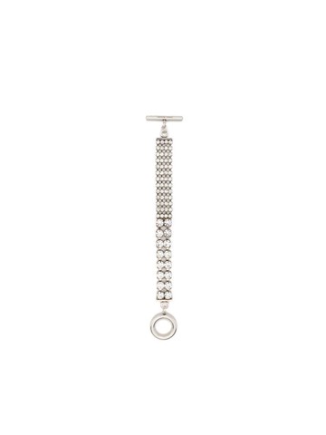 ISABEL MARANT - crystal-embellished chain-link bracelet - women - Brass/glass - XS - Silver