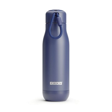 美國 ZOKU 真空不鏽鋼保溫瓶 霧面款 500ml (海軍藍) 不鏽鋼水瓶 水壺