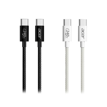 ACER Type-C to Type-C PD 240W 快速充電線 傳輸線 2M (採用USB IF TID認證插頭與芯片)