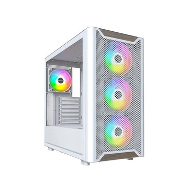 MONTECH 君主 XR Wood 白 玻璃透側機殼 (ATX/內附4風扇/Type-C/塔散175mm)