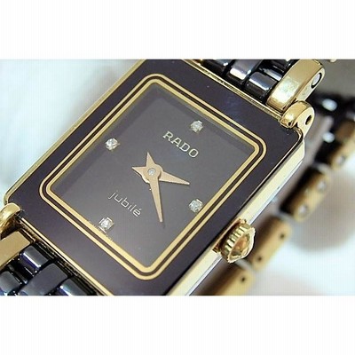 ラドー RADO ジュビリー jubile レディース 腕時計 4P ダイヤ 文字盤 ゴールド ブレス GP セラミック SS アナログ クォーツ  ウォッチ【中古】bt1252 | LINEブランドカタログ