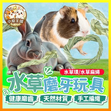 【小寵王國】水草編織磨牙玩具 水草環 水草麻繩 草編磨牙玩具 兔子磨牙 倉鼠磨牙 草製玩具 小寵用品