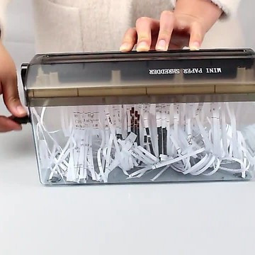 ✂️【手搖碎紙機】A4/A6家用小型桌面碎紙機 台灣出貨 手動辦公條狀保密 免電環保 兒童安全設計