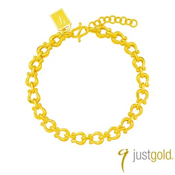 【Just Gold 鎮金店】金緻馬銜 黃金手鍊