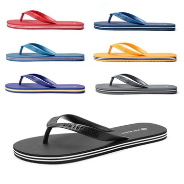 夏季新款男士人字拖外穿防滑防臭沙灘橡膠耐磨夾腳涼拖鞋潮純黑色