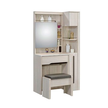 ASSARI-卡麗2.8尺化妝桌椅組(寬85x深41x高176cm)