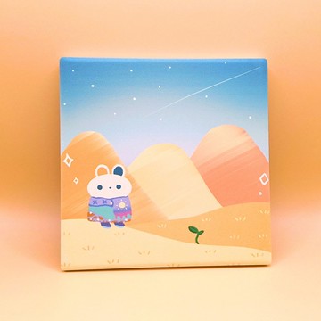 沙丘的早晨 插畫陶瓷吸水杯墊