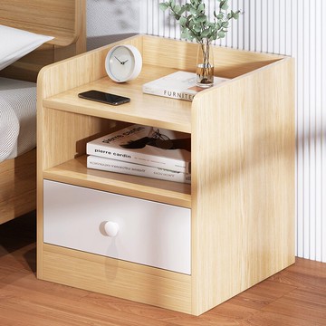 床頭柜小型置物架簡易款經濟型收納柜簡約現代床邊小柜子床縫邊柜