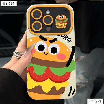 大視窗薯條 硅膠磨砂手機殼iPhone15 Pro 適用蘋果i14 13 12 11 Plus ins可愛 保護防摔殼