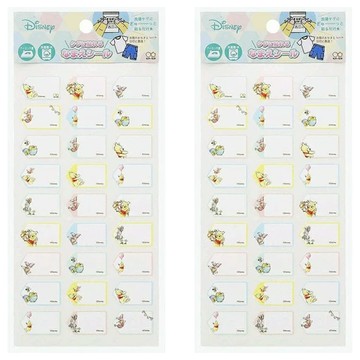 sun-star 防水姓名標示貼紙  小熊維尼 多色  1入  2包