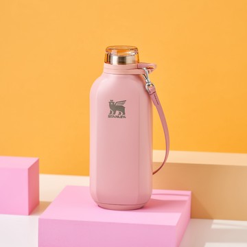 STANLEY ALL DAY 系列 自由掛扣隨行水壺 0.47L / 蜜桃粉