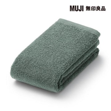 棉圈絨雙線織面用巾/可吊掛/綠色【MUJI 無印良品】