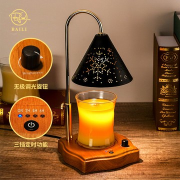 新品上市 定時調光香薰融蠟燈無火擴香浪漫星空燈蠟燭精油融化氛圍小夜燈【幸福驛站】